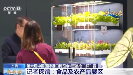 進口花卉、立體種植柜、田園體驗 探館進博會食用農產品展區